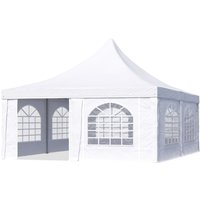 TOOLPORT Pagodenzelt Pavillon 5x5 m schnell & einfach zu montieren mit Fenstern - robuste PVC-Plane 700 weiß TOOLPORT Pagodenzelt Pavillon 5x5 m schnell & einfach zu montieren mit Fenstern - robuste PVC-Plane 700 weiß von TOOLPORT