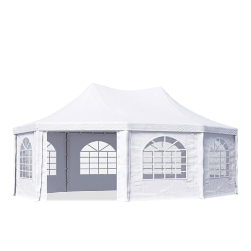 TOOLPORT Pagodenzelt Pavillon 5x7 m schnell & einfach zu montieren mit Fenstern - robuste PVC-Plane 700 weiß TOOLPORT Pagodenzelt Pavillon 5x7 m schnell & einfach zu montieren mit Fenstern - robuste PVC-Plane 700 weiß von TOOLPORT