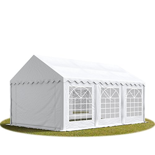 TOOLPORT Party-Zelt Festzelt 4x6 m schwerentflammbar Garten-Pavillon -Zelt PVC Plane 700 N in weiß Wasserdicht TOOLPORT Party-Zelt Festzelt 4x6 m schwerentflammbar Garten-Pavillon -Zelt PVC Plane 700 N in weiß Wasserdicht von TOOLPORT