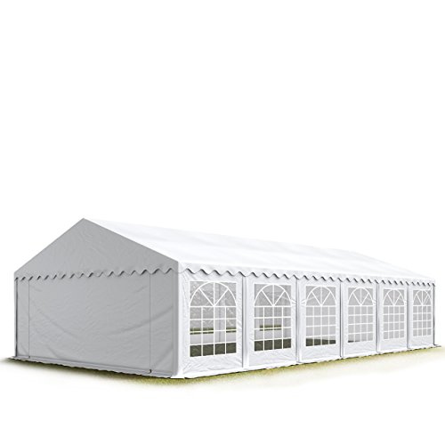 TOOLPORT Party-Zelt Festzelt 6x12 m Garten-Pavillon -Zelt PVC Plane 700 N in weiß Wasserdicht von TOOLPORT