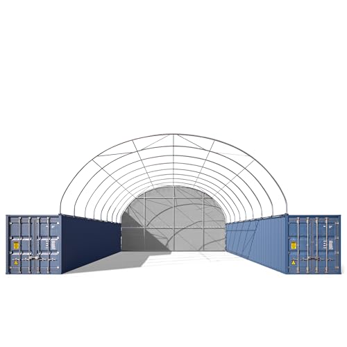TOOLPORT Rückwand für Container Überdachung 10m Breite – PRIMEtex 2300 PVC Plane, grau TOOLPORT Rückwand für Container Überdachung 10m Breite – PRIMEtex 2300 PVC Plane, grau von TOOLPORT