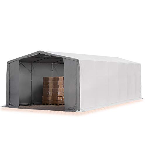 TOOLPORT Zelthalle 8x12m / 4m Seitenhöhe - Robuste PVC Plane 2300 N wasserdicht - Grau - Ideal für temporären Schutz bei Veranstaltungen, Picknicks oder als Lagerzelt TOOLPORT Zelthalle 8x12m / 4m Seitenhöhe - Robuste PVC Plane 2300 N wasserdicht - Grau - Ideal für temporären Schutz bei Veranstaltungen, Picknicks oder als Lagerzelt von TOOLPORT