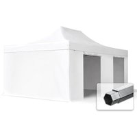 4x6 m Faltpavillon, professional Alu 50mm, Seitenteile ohne Fenster, weiß von TOOLPORT