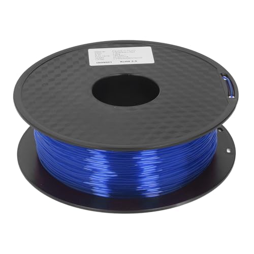 TOOLSGO 1.75mm 1KG TPU Flexibles 3D-Drucker-Filament Verstopfungsfreies 3D-Druckzubehör Kompatibel mit FDM-Druckern (Klar blau) von TOOLSGO