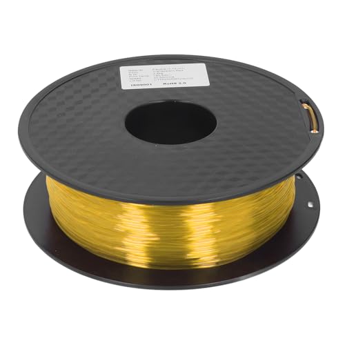 TOOLSGO 1.75mm 1KG TPU Flexibles 3D-Drucker-Filament Verstopfungsfreies 3D-Druckzubehör Kompatibel mit FDM-Druckern (Klar gelb) von TOOLSGO