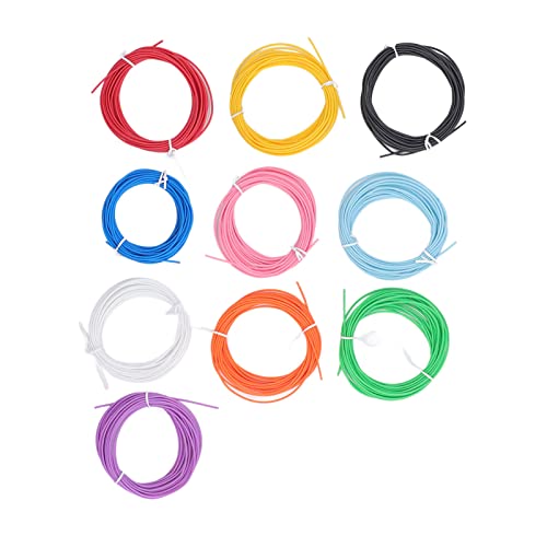 TOOLSGO 10 Farben 3D-Stift PCL-Filament-Nachfüllung kein Verstopfen 1.75mm niedrige Temperatur helles 3D-Druckstift-Verbrauchsmaterial 5 Meter von TOOLSGO