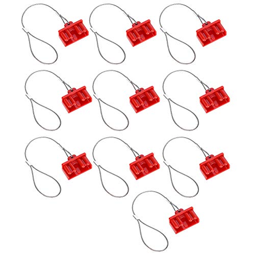 TOOLSGO 10 Stück Rote Kunststoff Gabelstapler Steckverbinder Schutzabdeckung 50A Mini Tragbare Staubkappe Zur Sicherheitsverbesserung TOOLSGO 10 Stück Rote Kunststoff Gabelstapler Steckverbinder Schutzabdeckung 50A Mini Tragbare Staubkappe Zur Sicherheitsverbesserung von TOOLSGO