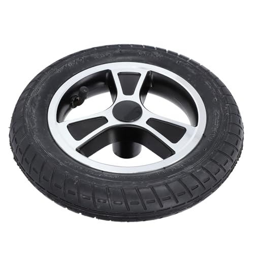 TOOLSGO 10-Zoll-Rollstuhlrad Alu-Nabe Gummireifen Starke Tragfähigkeit Rutschfestes Rollstuhl-Hinterrad für Rollatoren Gehhilfen von TOOLSGO