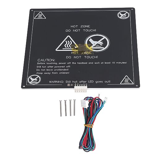 TOOLSGO 12 V 1,2 Ω 3D -Drucker -Aluminiumplatte mit Brutkabel 220 x 220 x 3 mm erhitzte Bettdruckplattform für A8 A6 A2 von TOOLSGO