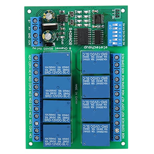 TOOLSGO 12V 8 Kanal RS485Relaismodul PLC Erweiterungsplatine für RTU Protokoll Fernsteuerung und Automatisierungsprojekte (R4D8A08) von TOOLSGO