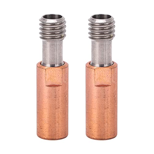 TOOLSGO 2 Stück 3D-Drucker-Kehldüse Ti-Legierung Kupfer-Bimetall Hohe Temperaturbeständigkeit 450-500 °C für Ender 3 3 V2 3 Pro Hotend (4.1 mm durch Bohrung) von TOOLSGO
