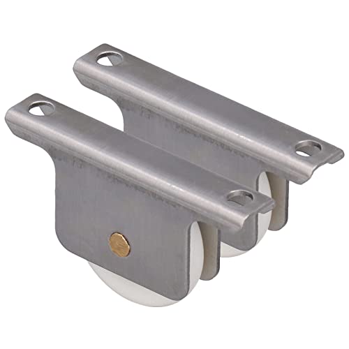 TOOLSGO 2 Stück Schiebetür-Riemens cheibe mit Basis geräuscharm starke Tragfähigkeit für Badezimmer-Dusch glastüren 38mm von TOOLSGO