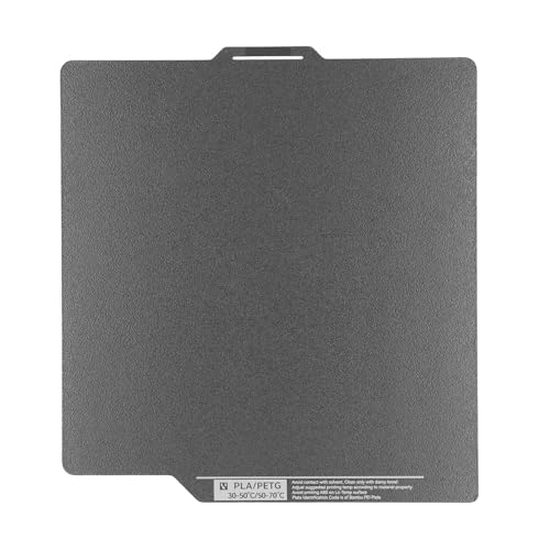 TOOLSGO 257 x 257 mm PEI-Bauplatte, Federstahl, 3D-Drucker-Baubett mit guter Haftung, kompatibel mit BambuLabX1 PLP PLS von TOOLSGO