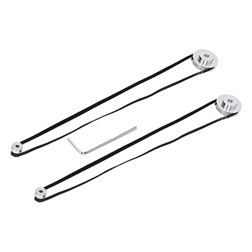 TOOLSGO 2er Set GT2Aluminium Synchronräder 20 & 60 Zähne mit 2x 852mm Länge 6mm Breite Riemen für 3D-Drucker CNC Maschinen Fräse (8mm + 5 mm Innenbohrung) von TOOLSGO