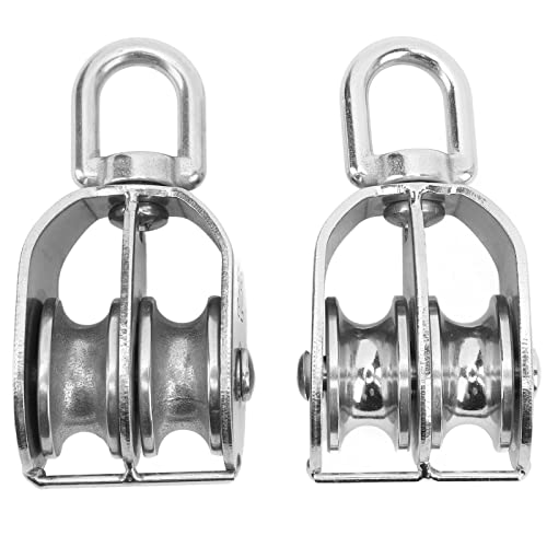TOOLSGO 2er Set M32 Edelstahl Rollen U-förmig 250kg Tragkraft für Seile bis 12mm Durchmesser TOOLSGO 2er Set M32 Edelstahl Rollen U-förmig 250kg Tragkraft für Seile bis 12mm Durchmesser von TOOLSGO
