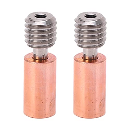 TOOLSGO 2pcs Hitzebrüche Ti -Legierungszweigdesign Starker thermischer Widerstand M6 Gewinde -Halsröhre Schnelle Wärme Dissipation kompatibel mit Ender 3 S1 3D -Drucker (Ti-Legierung Kupfer) von TOOLSGO