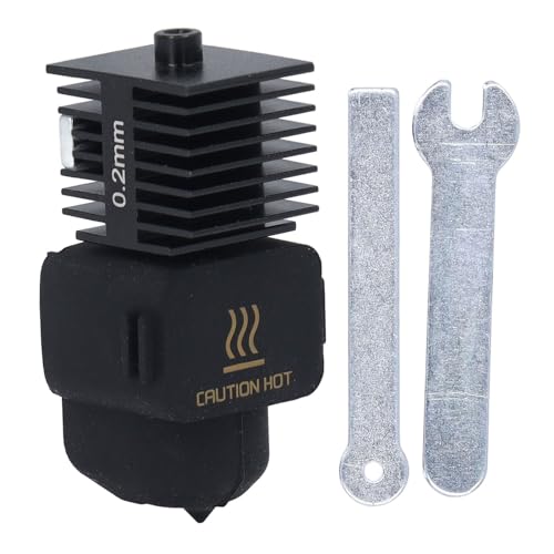 TOOLSGO 3D-Drucker-Hotend, abnehmbar, Düsensatz aus gehärtetem Stahl mit höherer Festigkeit, Extruder-Ersatzzubehör, kompatibel mit BambuLabA1/A1 Mini (0,2 mm) von TOOLSGO