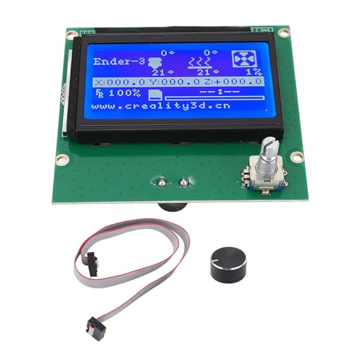 TOOLSGO 3D-Drucker LCD Bildschirm Blau Steuerpanel mit Kabel undKnopf kompatibel mit Ender3 3S 3X 3Pro und anderen Modellen von TOOLSGO