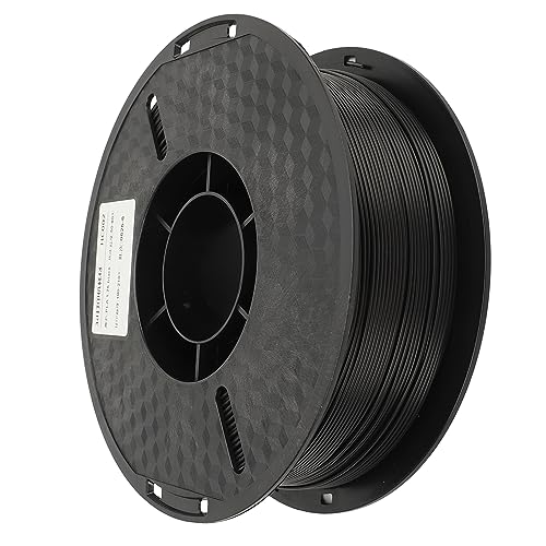 TOOLSGO 3D-Drucker-PLA-Filament 1.75 mm Durchmesser 340m starke Haftung seidiger Druck 3D-Druck-Verbrauchsmaterial kein Verwickeln oder Verstopfen für FDM-3D-Drucker (Schwarz) von TOOLSGO