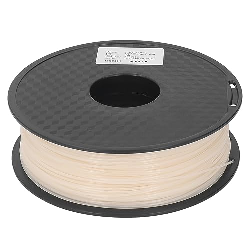TOOLSGO 3D-Druckerfilament 1.75mm photochromes Rot sauber gewickeltes PLA-Filament 3D-Druck-Verbrauchsmaterial hohe Zähigkeit zum Modellieren Heimwerken von TOOLSGO