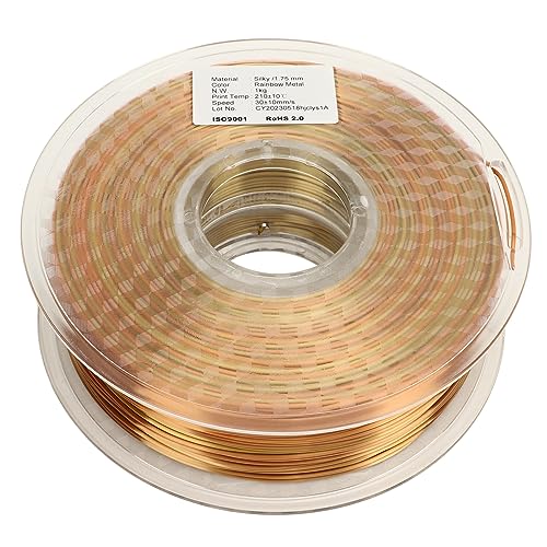 TOOLSGO 3D-Druckerfilament Seide Regenbogen Farbverlauf 1,75 mm 3D-Druck Verbrauchsmaterial Sauber gewickeltes PLA-Filament zum Modellieren, Heimwerken von TOOLSGO