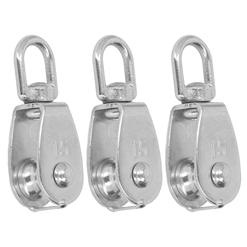 TOOLSGO 3er Set M15 Edelstahl Einzelrollen Aufhängung Tragfähigkeit 35kg für Bootheben Fitness Camping und mehr TOOLSGO 3er Set M15 Edelstahl Einzelrollen Aufhängung Tragfähigkeit 35kg für Bootheben Fitness Camping und mehr von TOOLSGO