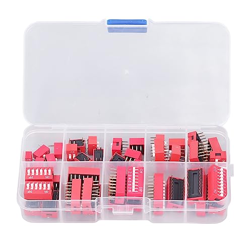 TOOLSGO 45 Stück Doppelreihiger DIP-Schalter Sortiment Kit 2,54 mm Abstand Kodierschalter 1-9 Positionen mit Aufbewahrungsbox für Leiterplatten Elektronikprojekte TOOLSGO 45 Stück Doppelreihiger DIP-Schalter Sortiment Kit 2,54 mm Abstand Kodierschalter 1-9 Positionen mit Aufbewahrungsbox für Leiterplatten Elektronikprojekte von TOOLSGO