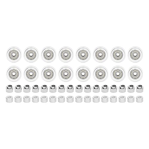TOOLSGO 48 Stück präzises Stahl POM Riemenscheiben Set inklusive Riemenscheiben exzentrischen Distanzstücken Isolationssäulen für 3D Drucker (Transparente Riemenscheibe) von TOOLSGO