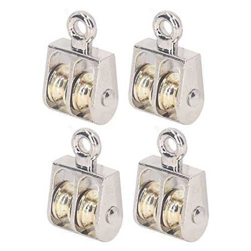 TOOLSGO 4er Set Doppelrollen aus Zinklegierung 100kg Tragkraft, reibungslose Funktion für Hebe- und Zuganwendungen TOOLSGO 4er Set Doppelrollen aus Zinklegierung 100kg Tragkraft, reibungslose Funktion für Hebe- und Zuganwendungen von TOOLSGO