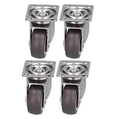 TOOLSGO 4er Set TPR Gummi Braun Industrie Rollen Leise Schwenkrollen mit 30KG Tragkraft pro Rolle für Möbel Büro Lager TOOLSGO 4er Set TPR Gummi Braun Industrie Rollen Leise Schwenkrollen mit 30KG Tragkraft pro Rolle für Möbel Büro Lager von TOOLSGO