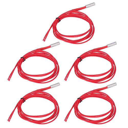 TOOLSGO 5 Stück 12V 40W Heizpatronen 6 x 20 mm Edelstahl Kupferheizrohre mit 1m Kabel kompatibel mit Anet A8 A6 A2 Typen von TOOLSGO