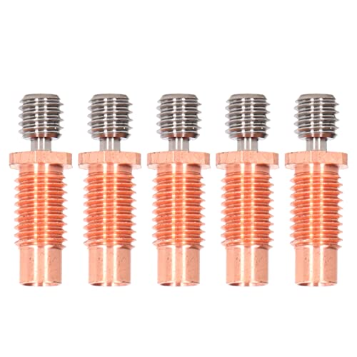 TOOLSGO 5-teiliges Bi-Metall Wärmebrecher-Set mit M6- und M7-Gewinden, hitzebeständig bis 450-500℃ für 3D-Drucker von TOOLSGO