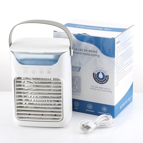 TOOLSGO 700ML Tragbarer Klimaanlagenventilator Mini Verdunstungskühler mit LED-Nachtlicht 3 Geschwindigkeiten 2 Kühlnebelmodi 3 Timer-Einstellungen für Zuhause Büro Schreibtisch TOOLSGO 700ML Tragbarer Klimaanlagenventilator Mini Verdunstungskühler mit LED-Nachtlicht 3 Geschwindigkeiten 2 Kühlnebelmodi 3 Timer-Einstellungen für Zuhause Büro Schreibtisch von TOOLSGO