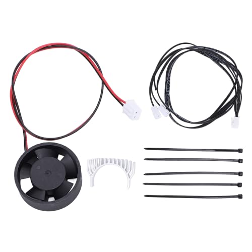 TOOLSGO Extruder-Motor-Kühlkit mit Dual-Kugellager-Kühlgebläse DC 24V 15000RPM für CrealityK1 K1C K1 Max 3D-Drucker (mit Silberkühlkörper) von TOOLSGO