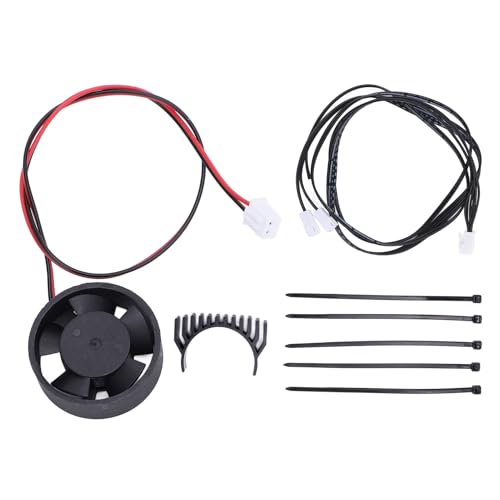 TOOLSGO Extruder-Motor-Kühlkit mit Dual-Kugellager-Kühlgebläse DC 24V 15000RPM für CrealityK1 K1C K1 Max 3D-Drucker (mit schwarzem Kühlkörper) von TOOLSGO