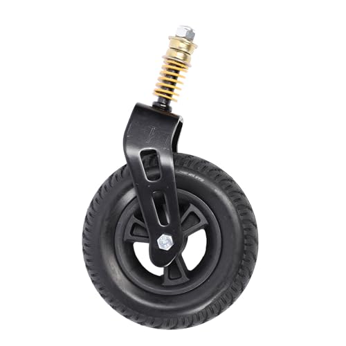 TOOLSGO Frontrollstuhlrad 7 Zoll fester Rollstuhl vordere Zaubernde 360 ​​Grad Pu Wad Hub Universal Rollator Rad mit Stoßdämpfungsfeder 100 kg Lagerkapazität von TOOLSGO
