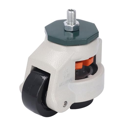 TOOLSGO Nivellierungsstamm Caster Einstellbare Höhe M12 Gewindestangen Workbench Drehzaster mit 62 mm Rad und Fußblock für Möbelarbeitsbänke Schränke von TOOLSGO