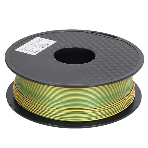 TOOLSGO PLA-Filament 3 Farben Gold Grün Lila 1.75mm Seidenfilament, 3D-Drucker Verbrauchsmaterial zum Modellieren DIY-Basteln von TOOLSGO
