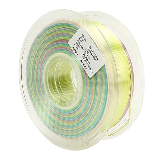 TOOLSGO PLA -Filament -Farbgradient Rainbow Multicolored Silky Shiny 1,75 mm 3D -Druckerfilament für die Modellierung von DIY -Basteln von TOOLSGO