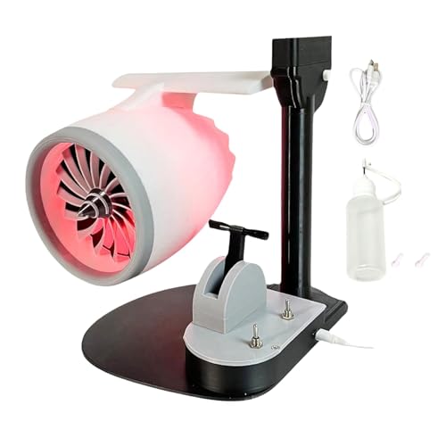 TOOLSGO Roter 2-in-1 Kreativer USB Desktop Turbo Jet Ventilator Einstellbare Geschwindigkeit Deko-Ventilator mit Befeuchtung für Zuhause Schlafzimmer Büro von TOOLSGO