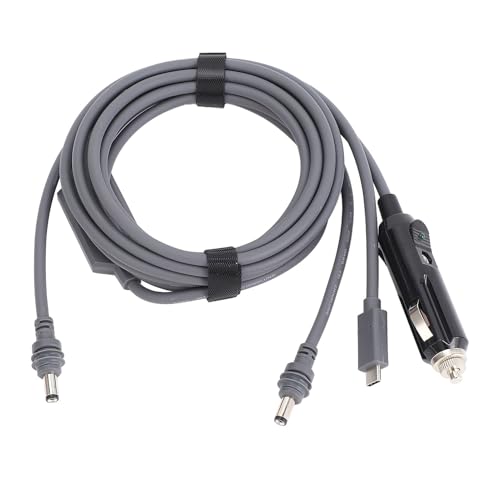 TOOLSGO Satelliten-Gleichstromkabel 98.4 Fuß Länge 3-in-1 DC Typ C 12V 24V Auto-Stromeingang 18 AWG wasserdicht Satelliten-Ersatzkabel für drinnen und draußen von TOOLSGO