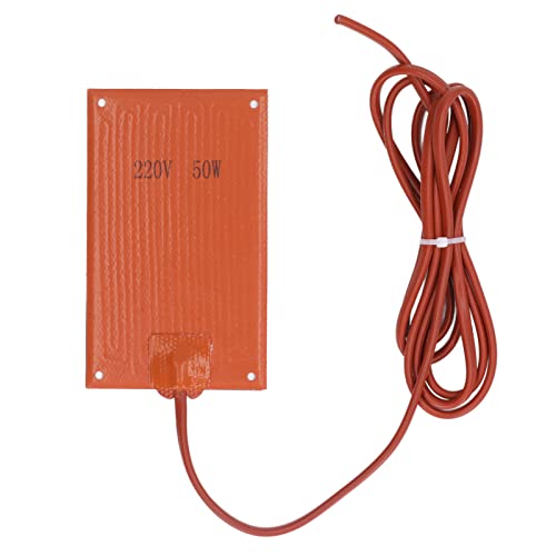 TOOLSGO Silikon Heizmatte 90x150mm Temperaturbereich -60℃ bis 250℃ AC220V für Heizen und Entfeuchten verschiedener Schränke (50W) von TOOLSGO