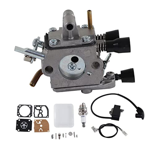 TOOLSGO Vergaser Zündspule Zündkerzen Satz Kompatibel mitSTIHL FS120 R FS200 FS250 FS250R FS300 FS350 Trimmer für Ersatz TOOLSGO Vergaser Zündspule Zündkerzen Satz Kompatibel mitSTIHL FS120 R FS200 FS250 FS250R FS300 FS350 Trimmer für Ersatz von TOOLSGO