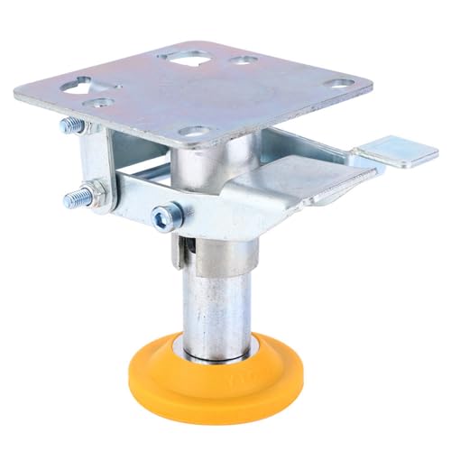 TOOLSGO Verzinkter Eisenwagenbremsbodenverschluss mit TPU-Pad und 4 Montageschrauben Tragfähigkeit 100kg Für 3 Zoll Rollen geeignet von TOOLSGO