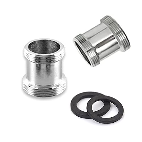 2 Stück Messing-Wasserhahn-Adapter, 22 mm NPT Außengewinde auf Außengewinde, Wasserhahn-Luftsprudler für Spüle, Wasserhahn, Belüfter, Wasseraufbereiter, Adapter, Luftsprudler (M24 – M22) von TOOLSTAR