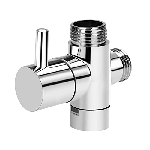 Duschumstellventil, Ersatz, 3-Wege-T-Adapter, Absperrventil für Duschkopfarm-Umsteller, runder G1/2-Inneneinlass x G1/2- und G3/4-Auslass Duschumstellventil, Ersatz, 3-Wege-T-Adapter, Absperrventil für Duschkopfarm-Umsteller, runder G1/2-Inneneinlass x G1/2- und G3/4-Auslass von TOOLSTAR