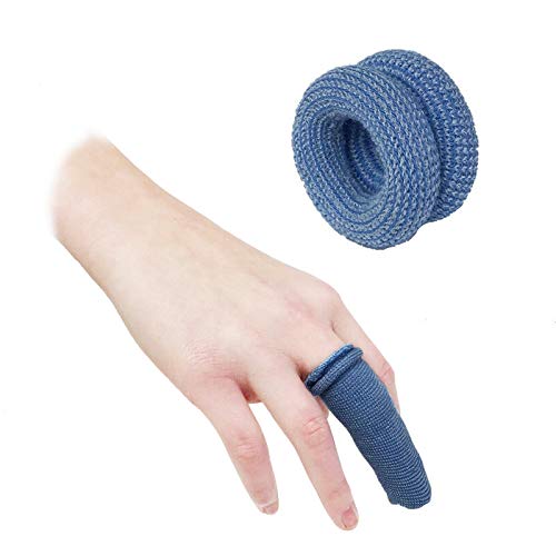 TOOLSTAR 10 Stück Fingerverbände, Erste-Hilfe-Bandage, Finger-Bobs, Kinderbetten, Kumpelverband, 15 x 600 mm, zur Verwendung unter einem Fingerbett, Blau von TOOLSTAR