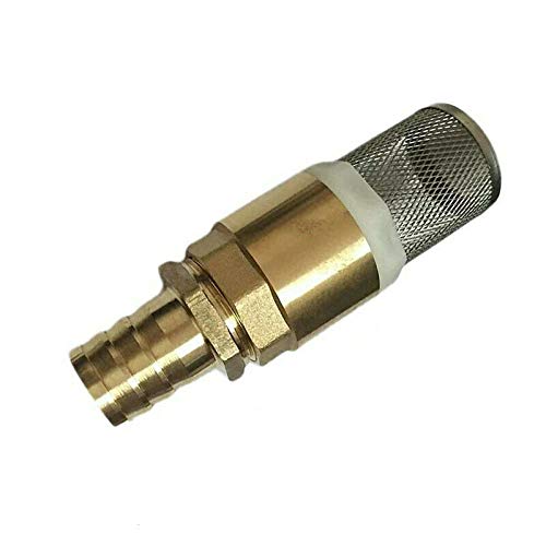 TOOLSTAR Fußventil, Messing Rückschlagventil Feder Rückschlagventil Pumpe Einlassfilter Sieb mit Anschluss für 1"/25mm Schlauch zu Pumpen (1 Stück) von TOOLSTAR