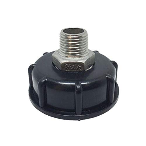 TOOLSTAR IBC Adapter, 1/2 Zoll S60x6 Gewinde IBC Tankadapter Wasserhahnanschluss Ersatzventil Armatur für IBC Garten Wasserbehälter von TOOLSTAR
