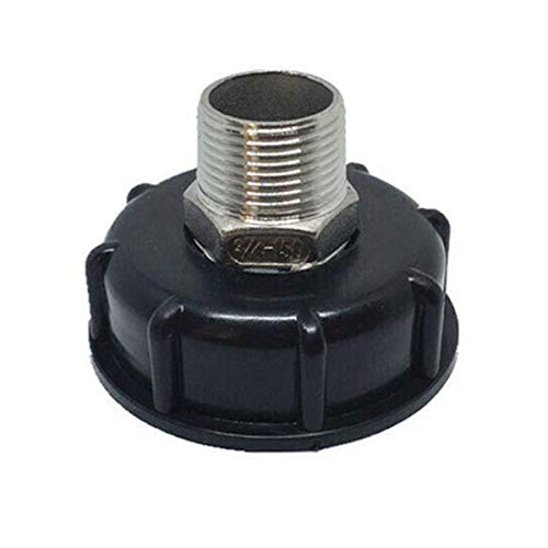TOOLSTAR IBC Adapter, 1,9 cm S60 x 6 Gewinde IBC Tankadapter Wasserhahnanschluss Ersatzventil Fitting für IBC Garten Wasserbehälter von TOOLSTAR